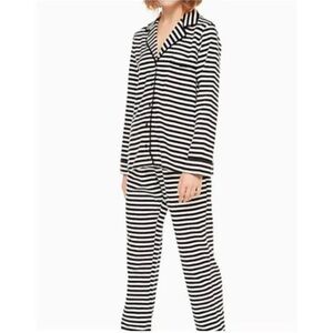 Kate Spade Black & White Striped Brushed Twill Pajama Set | NWOT |